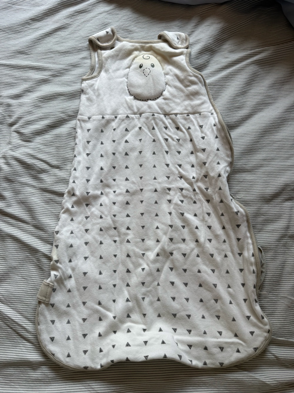 Nested Bean Cream & Gray Baby Sleep Sack